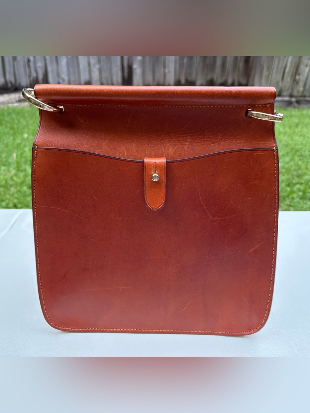 Dooney & Bourke Saddle Crossbody - Cognac Brown purse - Picture 5 of 9